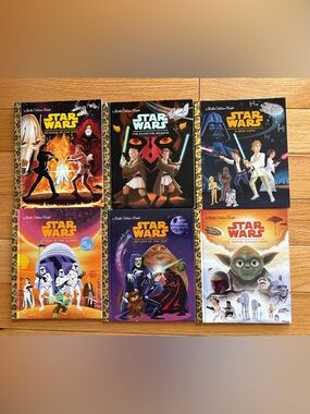 Lot of 6 Little Golden Book Star Wars Space Saga Books
